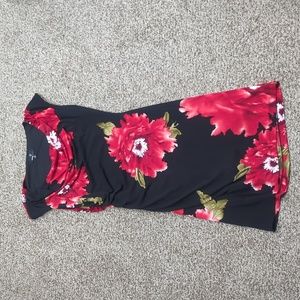 Ronni Nicole floral polyester side rouched summer dress size 12